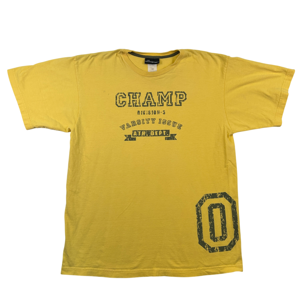 No Boundaries Shirt Mens Large Champ Division-3 Varsity Issue Ath Dept Retro